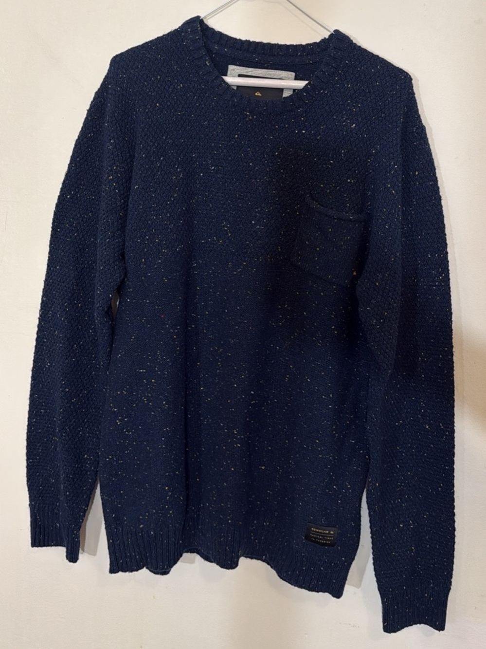 Quiksilver Navy Speckled Crewneck Sweater